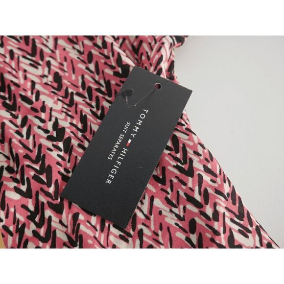 TOMMY HILFIGER Women's Chevron Long Sleeve Faux-Wrap Top XL - Picture 10 of 12